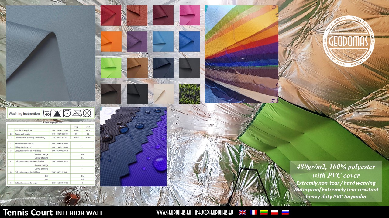 648m2 Teniso Aikštelės Kupolinė Stoginė 36x18x7,4m | Kupolai kortų uždengimui