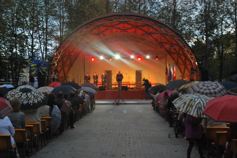Public Park Stage Dome Ø15m | Estrada Geodesic Dome, Salcininkai, Lithuania