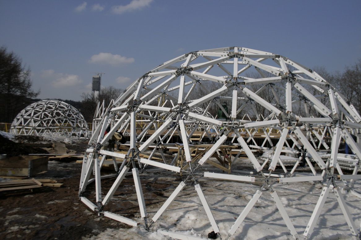 Mobilus Šiltas Kupolas | Renginių Klubas VO3DUX | Kupolai Ø20m & Ø6m, Rusija
