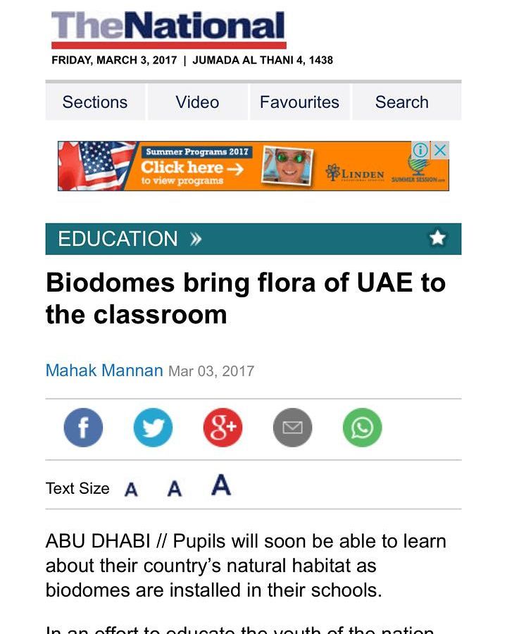 BIO Kupolas Ø12m Aishah Bint Abi Baker Mokyklai | Abu Dabis, JAE