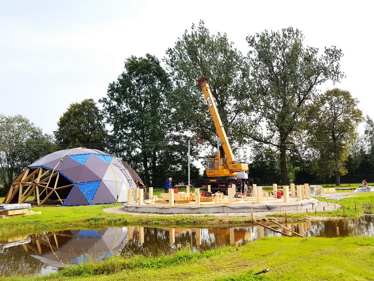 153m2 Svečių Namas Su Pirtimi Kupolas Ø12m | Ūkio sodyba, Širvintų r.