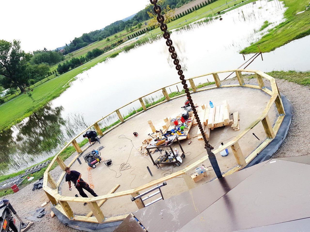 153m2 Svečių Namas Su Pirtimi Kupolas Ø12m | Ūkio sodyba, Širvintų r.