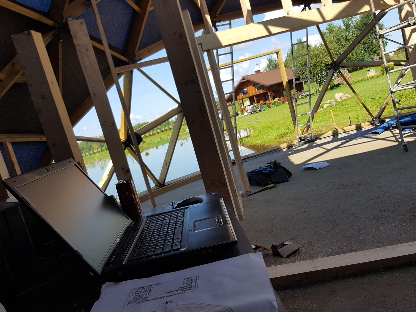 153m2 Svečių Namas Su Pirtimi Kupolas Ø12m | Ūkio sodyba, Širvintų r.