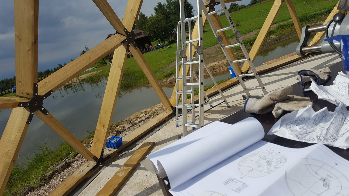 153m2 Svečių Namas Su Pirtimi Kupolas Ø12m | Ūkio sodyba, Širvintų r.