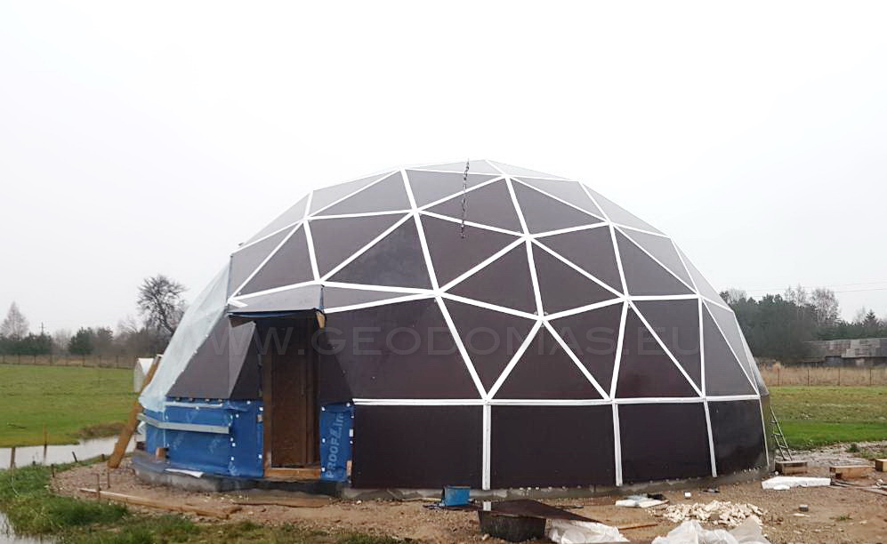 153m2 Svečių Namas Su Pirtimi Kupolas Ø12m | Ūkio sodyba, Širvintų r.
