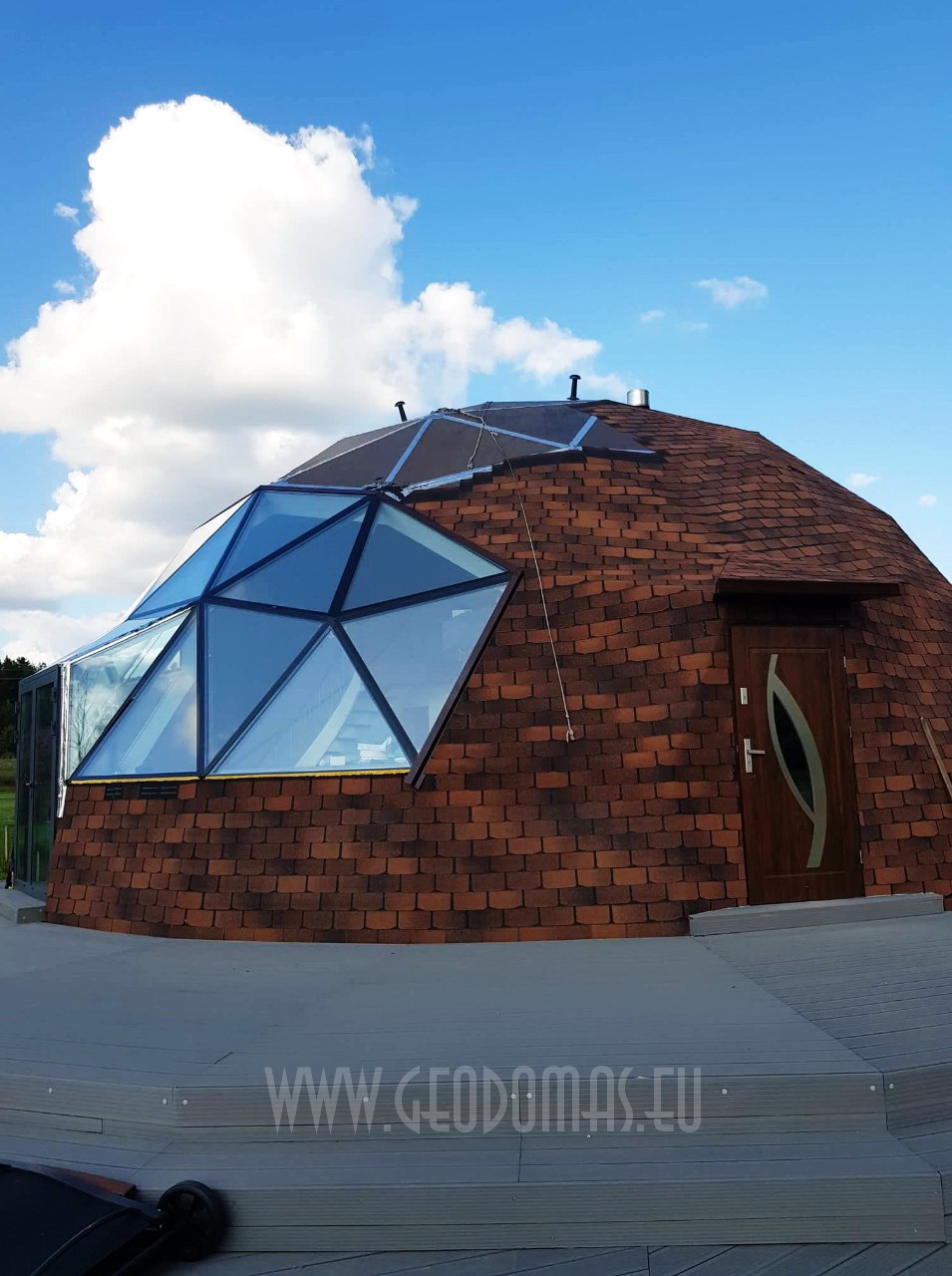 153m2 Svečių Namas Su Pirtimi Kupolas Ø12m | Ūkio sodyba, Širvintų r.