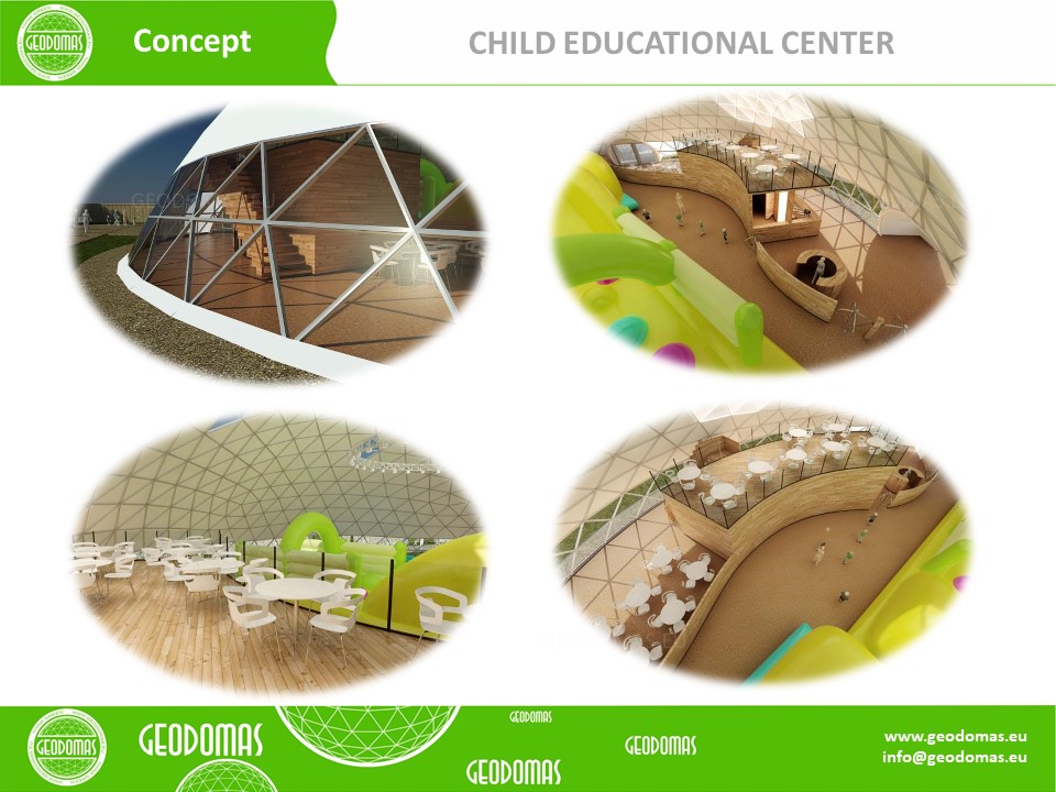 Geodesic Dome for Child Education Center 1200m2