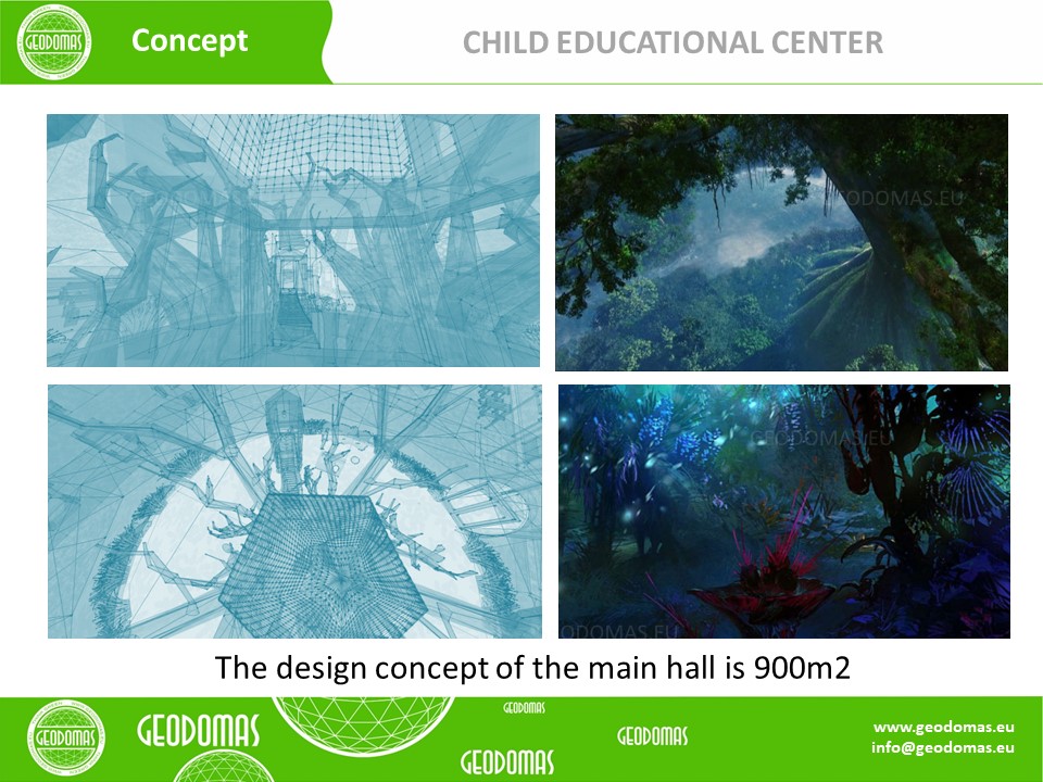 Geodesic Dome for Child Education Center 1200m2