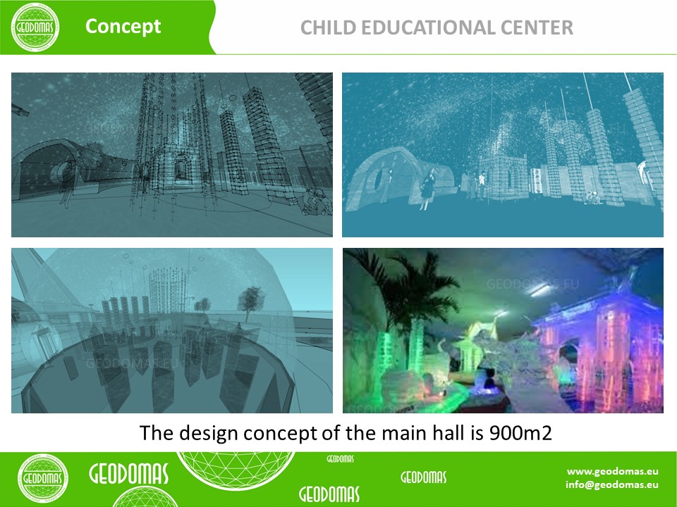 Geodesic Dome for Child Education Center 1200m2