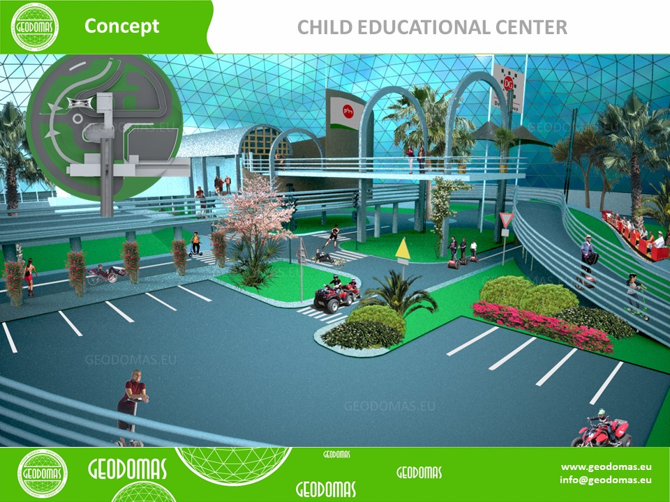Geodesic Dome for Child Education Center 1200m2