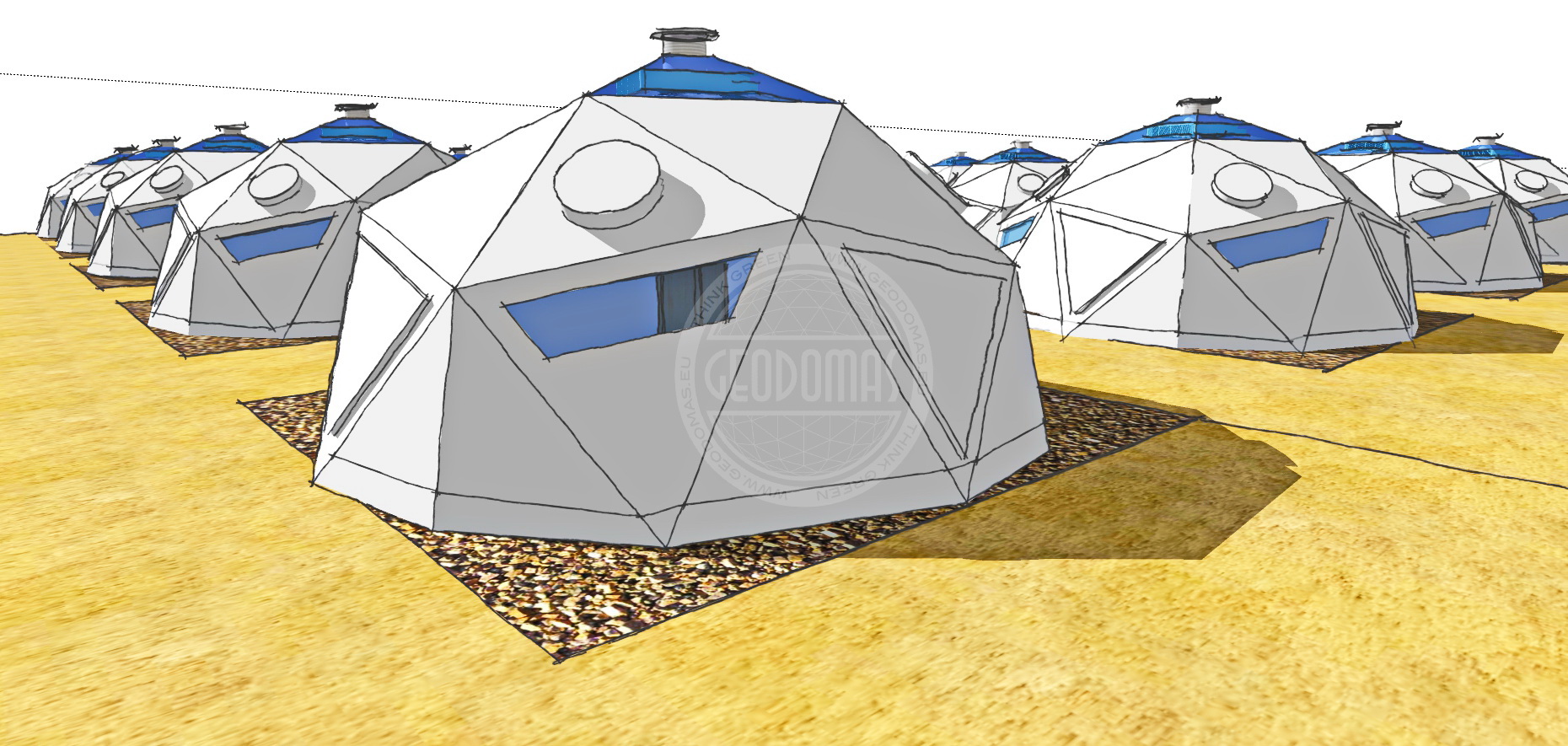 Ø4-Ø8 Glamping Domes for Temporary Camp Facilities