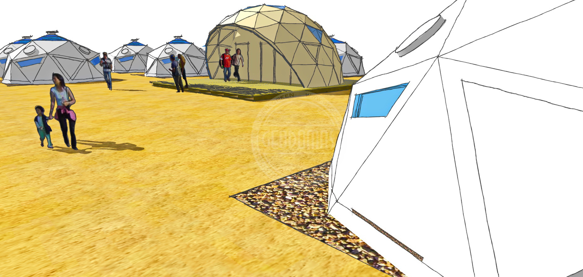 Ø4-Ø8 Glamping Domes for Temporary Camp Facilities