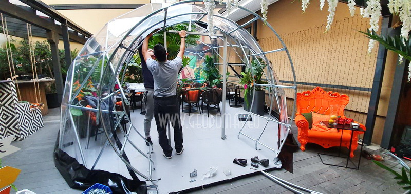 32m2 Lauko Oranžerija Hibridinis Kupolas Ø7m | Spritz Summer Garden, Vilnius