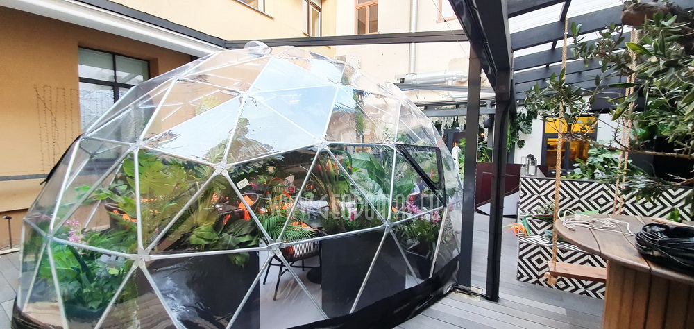 32m2 Lauko Oranžerija Hibridinis Kupolas Ø7m | Spritz Summer Garden, Vilnius