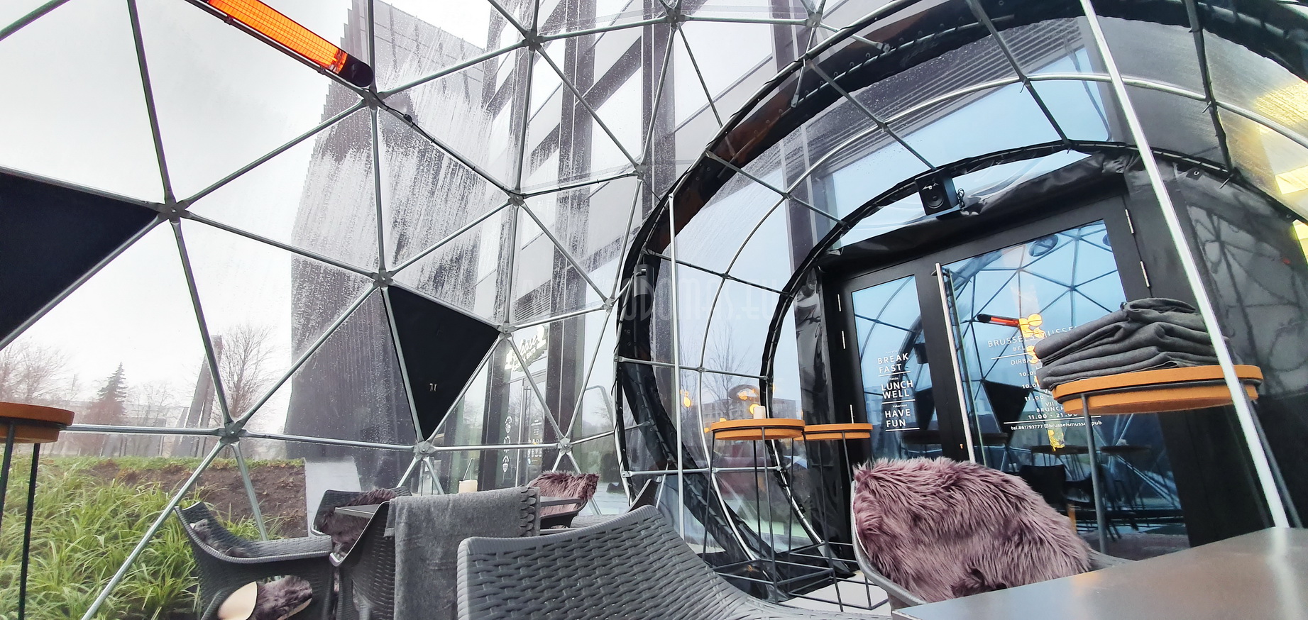 Hybrid Ø7x5m Stella Artois BLACK DOME | Brussels Mussels, Vilnius