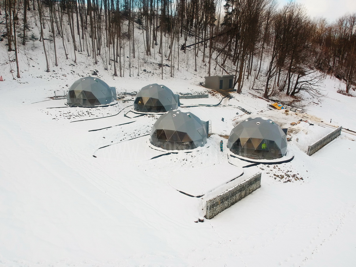 35m² x4set Glamp Royal Resort – Ø6,7m Domes | Zakopane, Poland