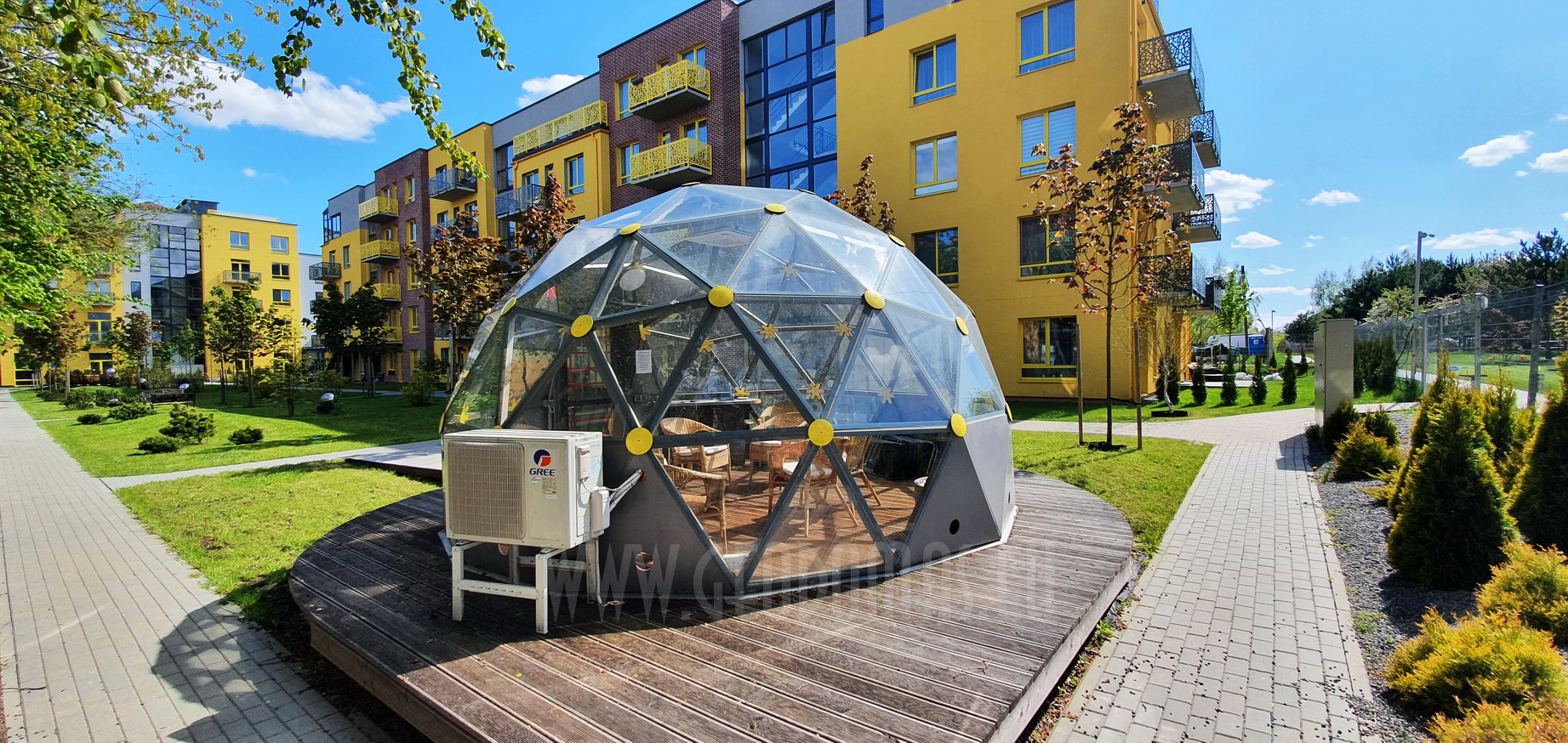 20m2 Lauko Pavesinė Ø5m Kupolas | Fontanų Namai, Vilnius