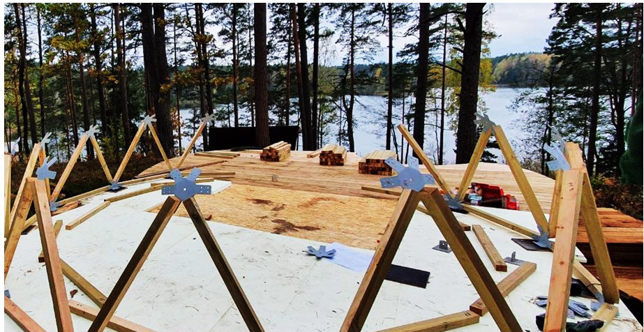 20m2 Small Home | Wooden Dome Ø5m | Dome building Kit’s