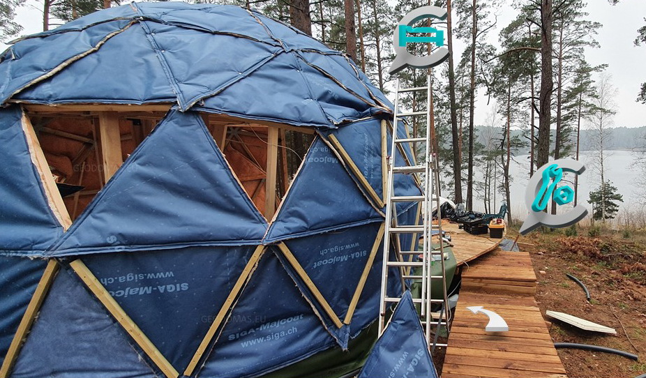 20m2 Small Home | Wooden Dome Ø5m | Dome building Kit’s