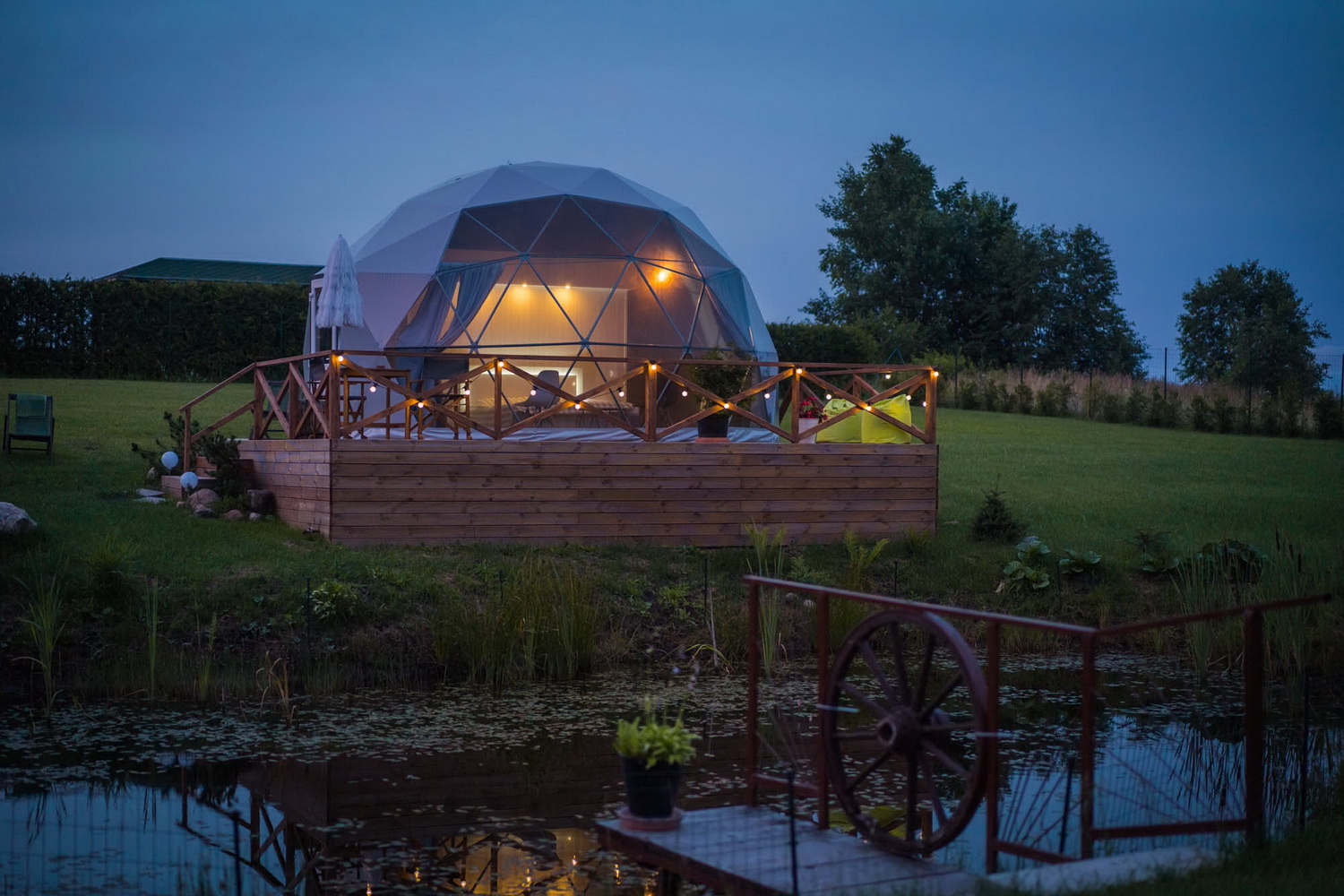 28m² Glamping Kupolas Ø6m | Viešbutis Asimarė