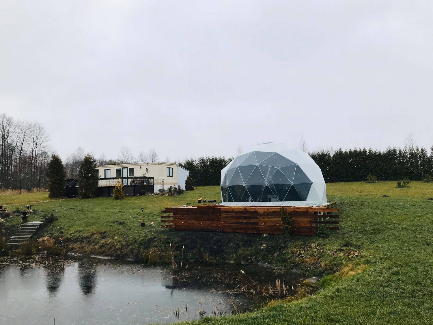 28m² Glamping Kupolas Ø6m | Viešbutis Asimarė
