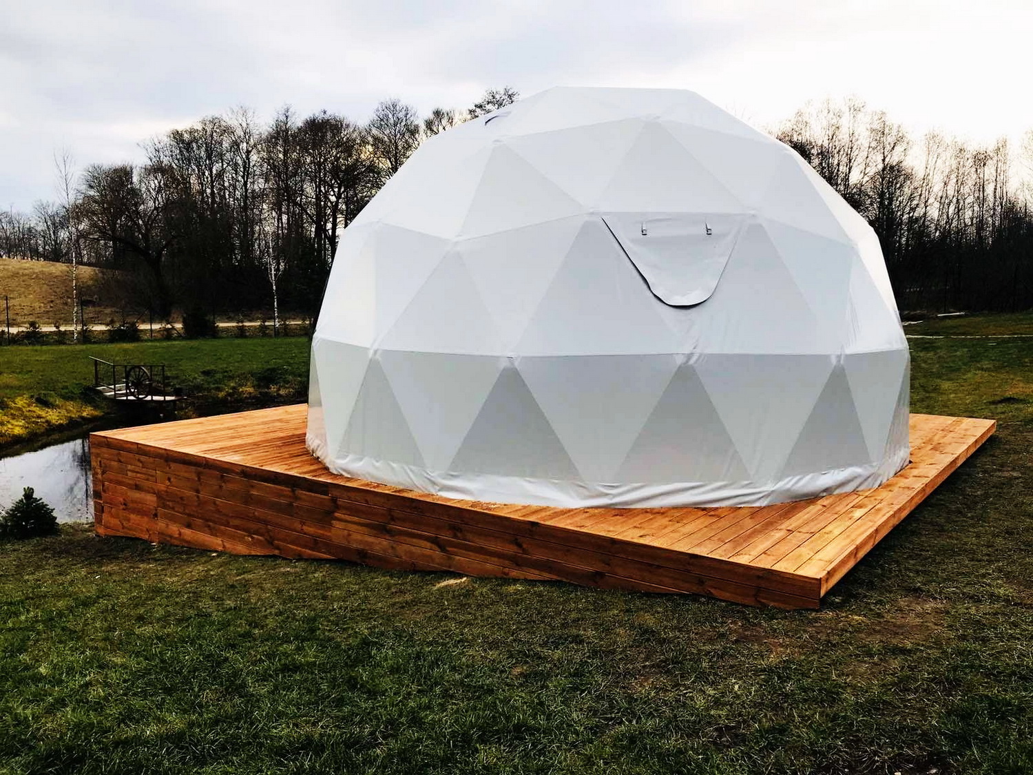 28m² Glamping Kupolas Ø6m | Viešbutis Asimarė