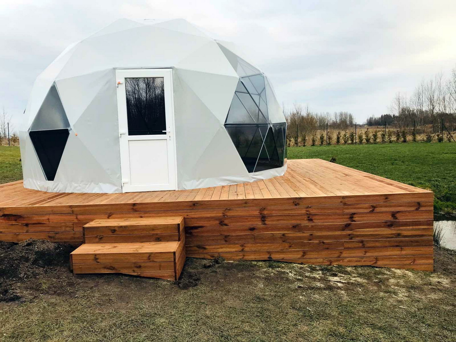 28m² Glamping Kupolas Ø6m | Viešbutis Asimarė