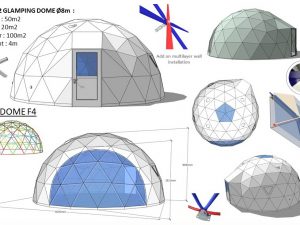 50m2 GLAMPING Ø8m ICO F4 H4m