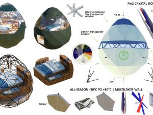 7m2 CRYSTAL DOME Ø3m H4m | BEDROOM SET