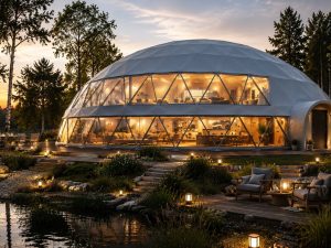 254m2 GLAMPING VERSLUI Ø18m H6,5m | APŠILTINTAS