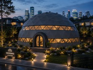 113m2 GLAMPING VERSLUI Ø12m H6m | APŠILTINTAS