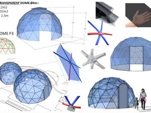 12m2 TRANSPARENT Ø4m ICO F3 H2,5m
