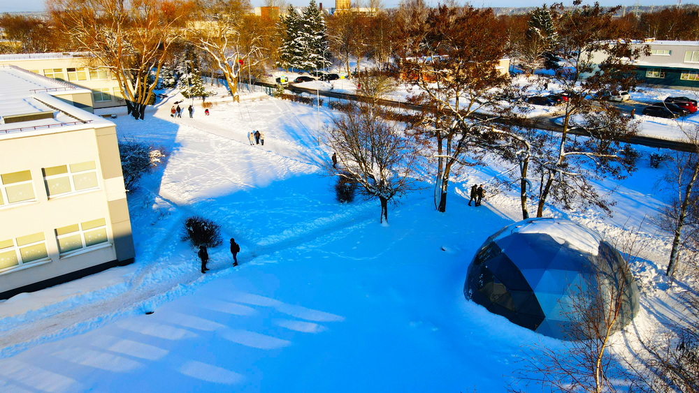 50m2 Mobile school Room Ø8m | Pagirių Primary School