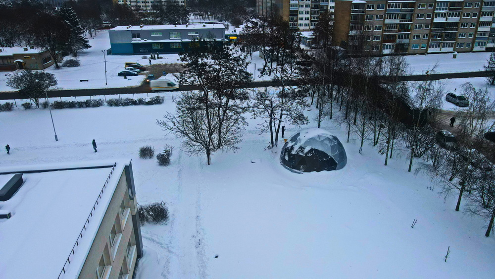 50m2 Mobile school Room Ø8m | Pagirių Primary School