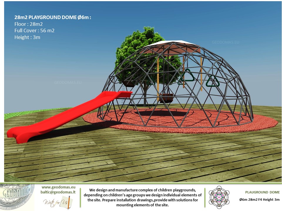 28m2 Children’s play complex on Ø6m Dome Frame