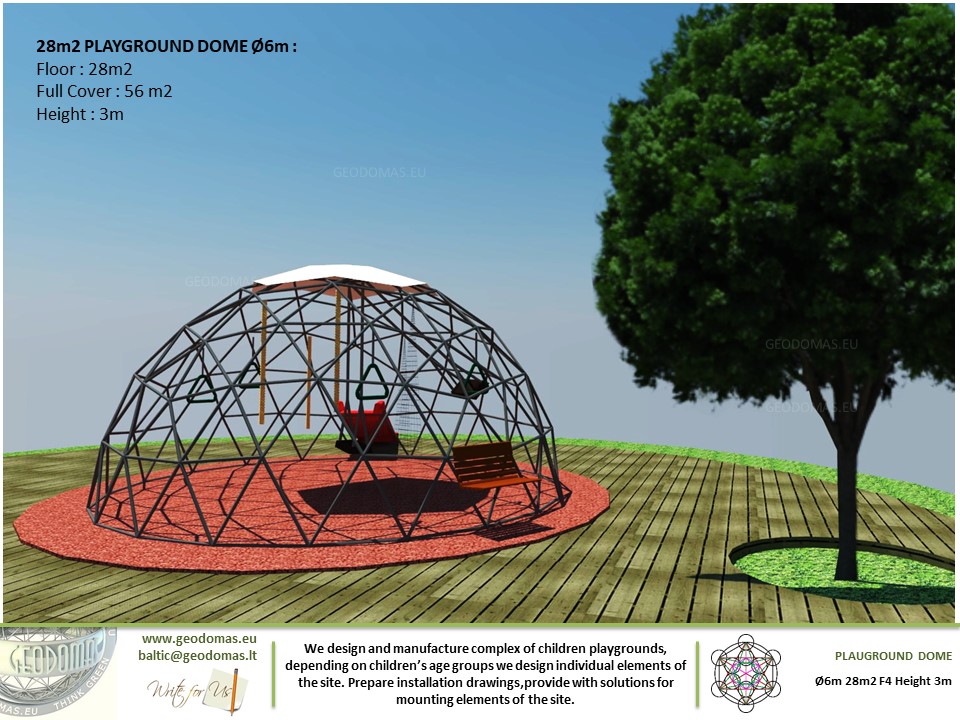 28m2 Children’s play complex on Ø6m Dome Frame