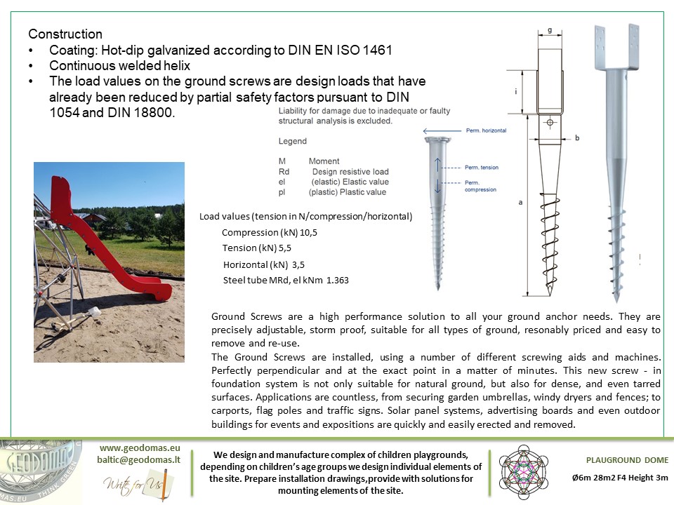 28m2 Children’s play complex on Ø6m Dome Frame