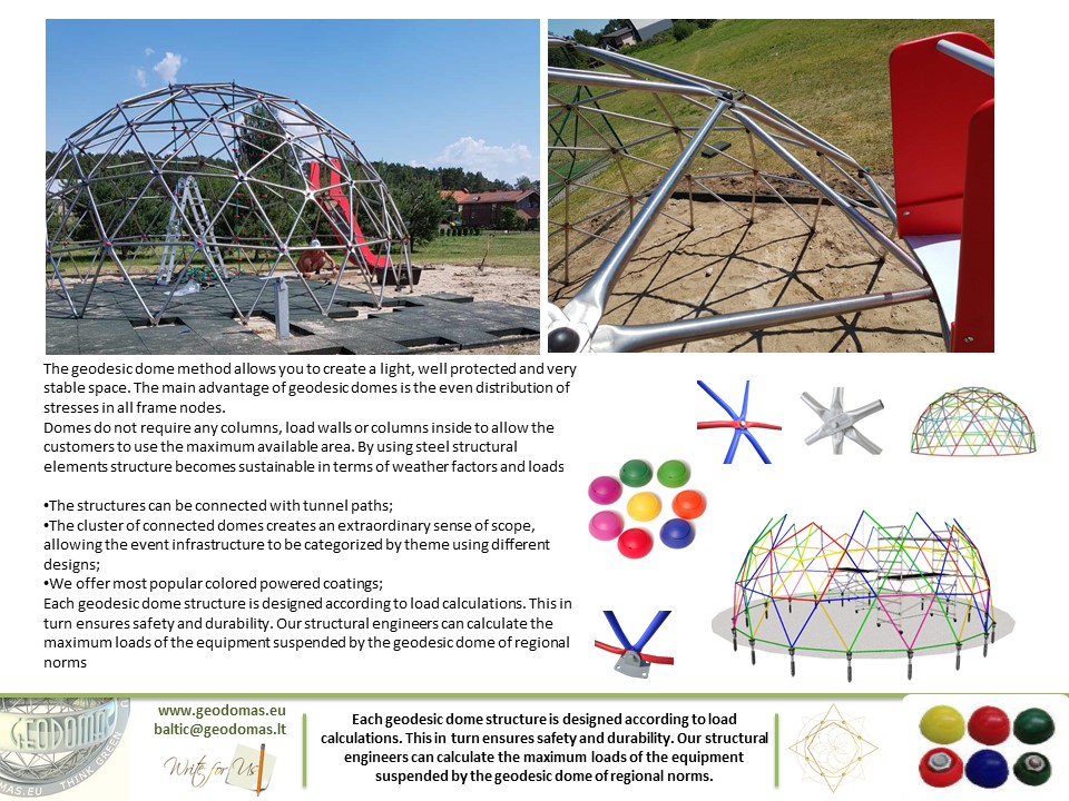 28m2 Children’s play complex on Ø6m Dome Frame