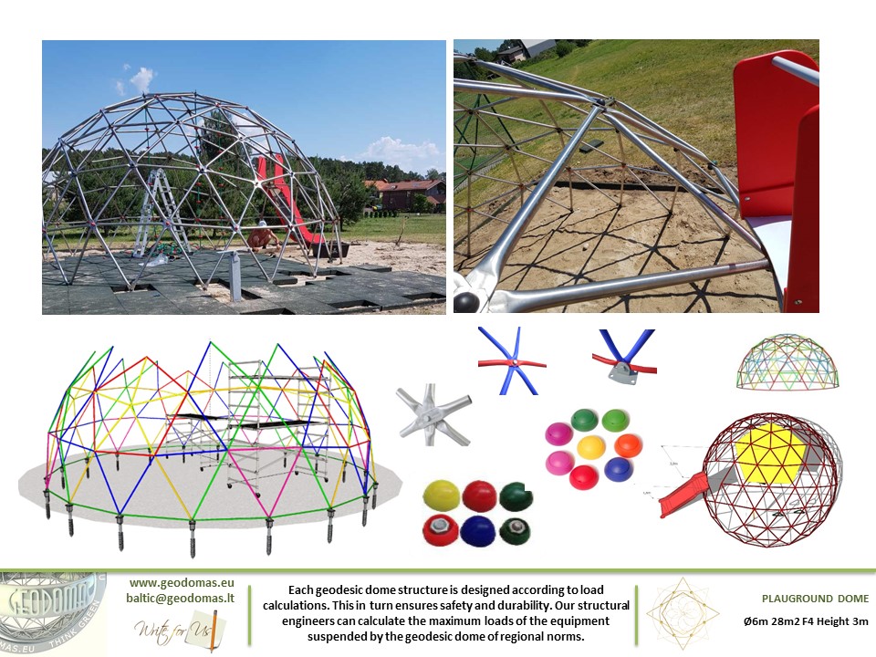 28m2 Children’s play complex on Ø6m Dome Frame