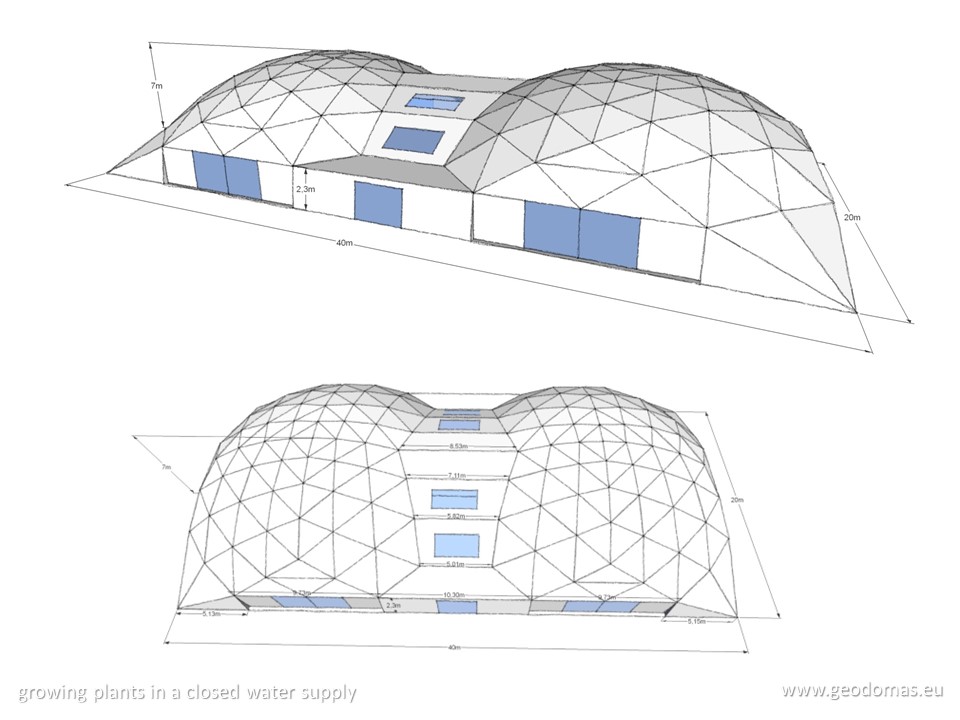 2700m2 Fishing Production Workshop 90x30x7m | Glamping Domes