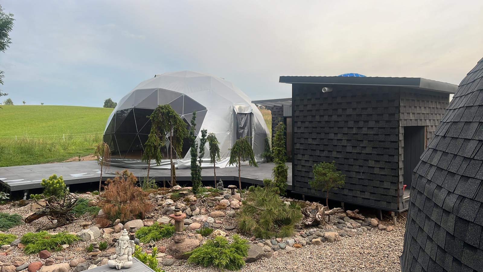 50m² + 95m² UJOY Meditacijų Centras Ø8m + Ø11m | Karvys, Lietuva