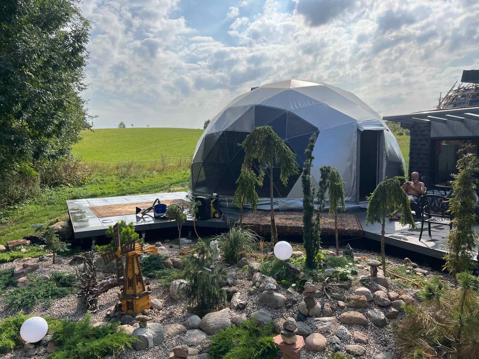 50m² + 95m² UJOY Meditacijų Centras Ø8m + Ø11m | Karvys, Lietuva