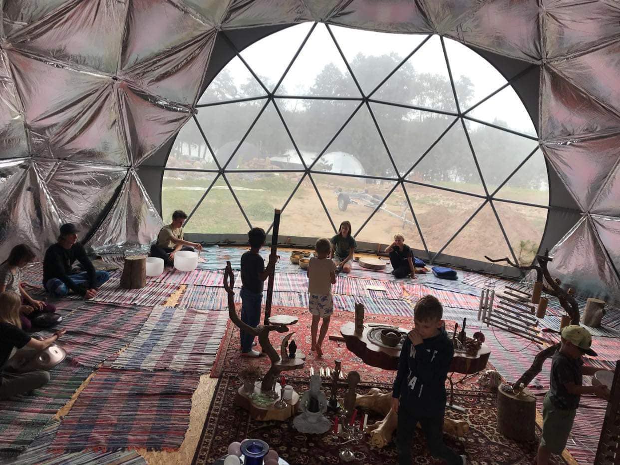 50m² + 95m² UJOY Meditacijų Centras Ø8m + Ø11m | Karvys, Lietuva